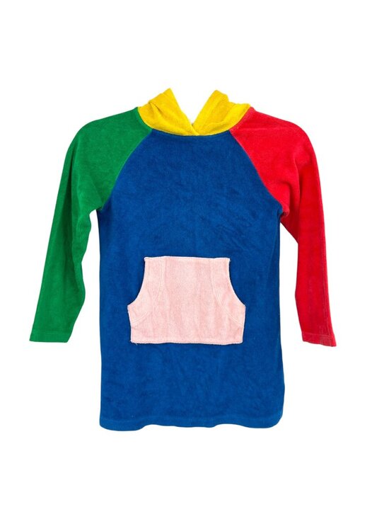 Hanna Andersson Other - Hanna Andersson Kids Colorblock Hooded Terry Pullover Swim Cover-up Size 6-7Y